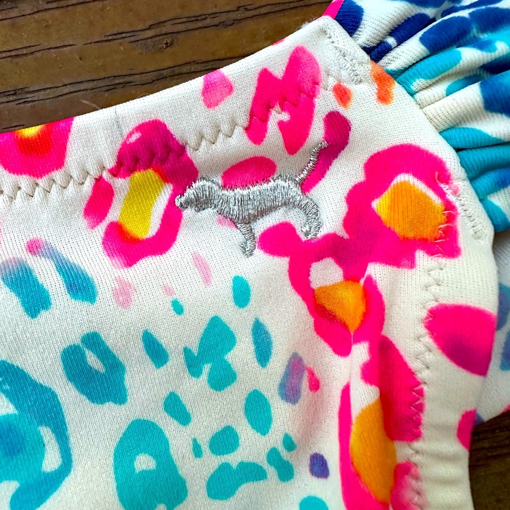 Vintage Pink Victoria’s Secret Colorful Leopard Print Bikini Set - Picture 9 of 10